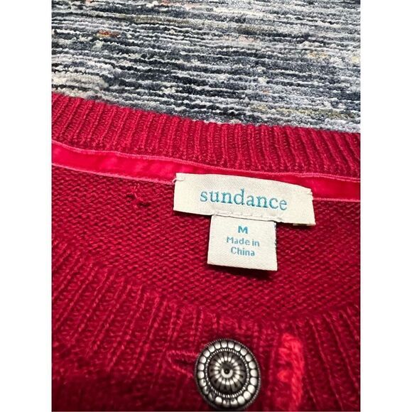 Sundance Red Embroidered “Betty Cardigan” Size M - Picture 4 of 10
